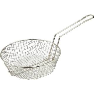 Winco kulinarisk kurv 12-tommer diameter grov mesh medium nikkel
