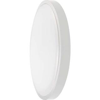 18W LED Dome - Lyse, Samsung Chip, 4000K, Kvadratisk, Hvid Ramme, IP44 - Kulør : Neutral