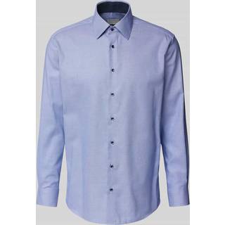 MODERN FIT Shirt in royal blue structured