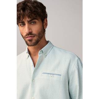 Next Green Textured Long Sleeve 100% Cotton Shirt