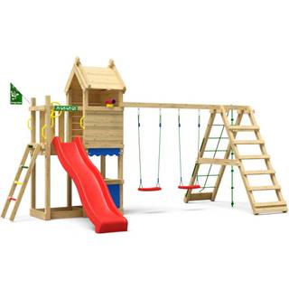 Jungle Gym Resort legetårn m/climb & rød rutsjeb.