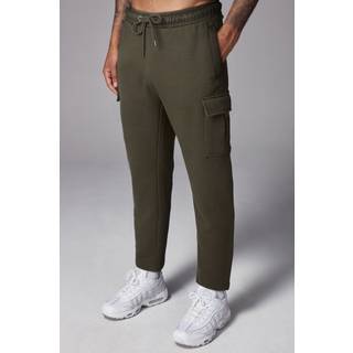 Next Khaki Green Open Cotton Rich Jersey Cargo Joggers