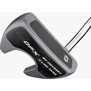 Odyssey DFX V-Line Fang DB (2025) Double Bend Neck Putter - Chrome - Højre - Str. 32" - Odyssey DFX Oversize Oversize Hvid/Grå