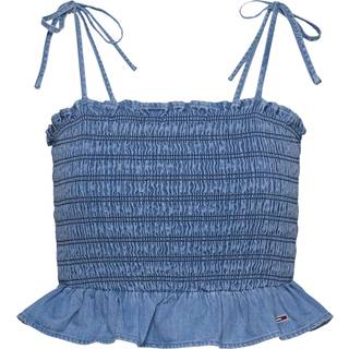 Self-Tie Strap Chambray Top