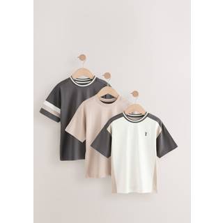 Next Relaxed Fit Ensfarvet Kortærmet 100% Bomuld T-shirt 3 Pakke (3-16år)13 år (158cm)