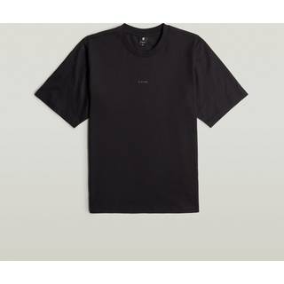 Center Chest Logo Loose Boxy T-Shirt - Black - Men