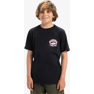Quiksilver Quiksilver Black Youth Times Up Short Sleeve Backprint Logo 100% Cotton T-Shirt