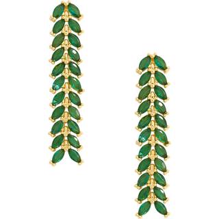 Jon Richard Linear Green Leaf Earringsen