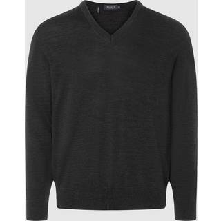 Maerz Herren V-Pullover grau unifarben