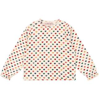 Konges Sløjd Chleo Langærmet Top Coeur Coloré 4 Y  Creme  4 år  kvinde