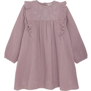 Minymo Kjole Elderberry 116 cm  Lilla  116 cm  kvinde