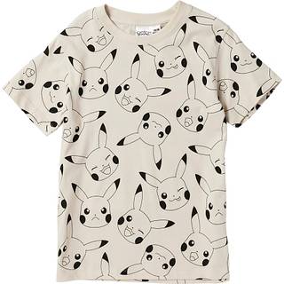 Pokémon T-shirt str. 122/128 - sand (På lager i butik)