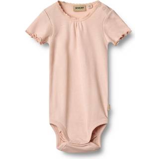 Wheat Edna Ribbet Kortærmet Baby Body Powder 62 cm  Lyserød  62 cm  kvinde