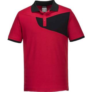 PW2 Polo T-Shirt S/S Rød/sort (Størrelse: Large)