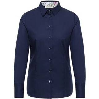 shirt-blouse in navy plain