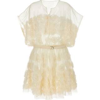Norma Kamali Bridal floral-appliquÃ© belted tulle minidress - white - M