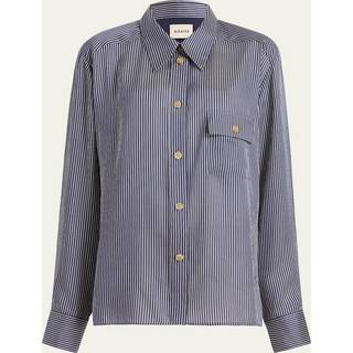 Khaite Yatty striped shirt - blue - L