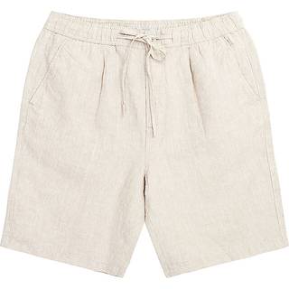 Knowledge Cotton Apparel M Fig Loose Linen Shorts 1449 Yarndyed - Light Feather Gray XL
