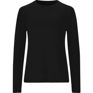 Endurance Alvaly Melange Langærmet T-shirt Dame - Sort, ideel til løb og træning i koldt vejr
