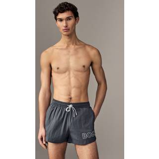 BOSS BOSS Grey Mooneye Logo Swim Shorts
