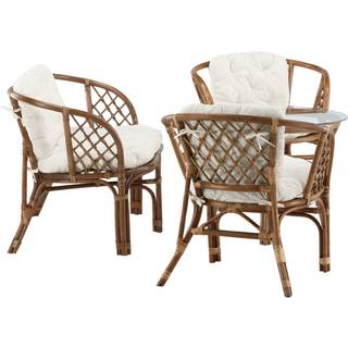 Wera loungesæt 1 sofa, 2 stole, 1 bord valnød dekor.