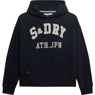 Superdry Superdry Blue Athletic Essentials Appliqué Relaxed 100% Cotton Hoodie