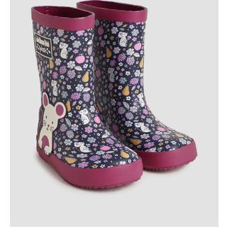 Jojo Maman Bébé JoJo Maman Bébé Purple Mouse Printed Wellies