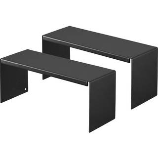 Yamazaki Home Tower Medicine Cabinet Vanity Storage Racks - Sæt med 2 badeværelses spejl Arrangør Risers - Steel -