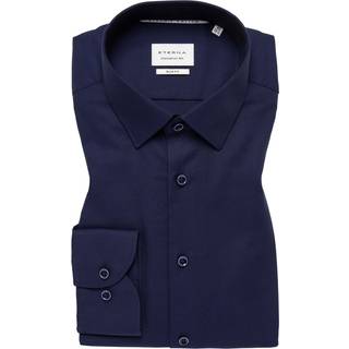 SLIM FIT Shirt in dark blue structured