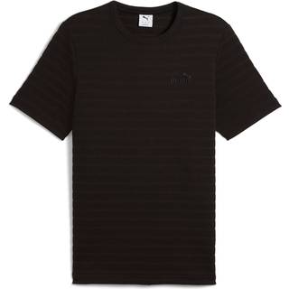 Men's Puma Essentials Elevated Structured T-Shirt, Black, Size XL, Clothing - Black - XL