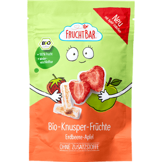 FruchtBar Øko knasefrugt jordbær-æble 1396.67 DKK/1 kg