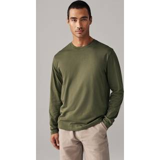 Next Green Khaki Regular Fit Long Sleeve Crew Neck T-Shirt