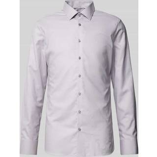 SLIM FIT Shirt in silver structured