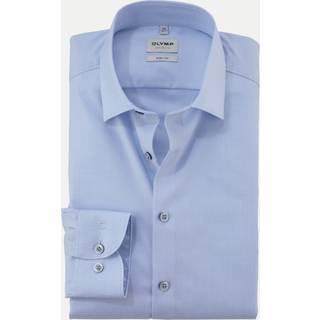 OLYMP Herren Hemd blau meliert