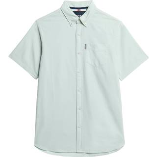 Superdry Superdry Green Oxford Short Sleeve 100% Cotton Shirt