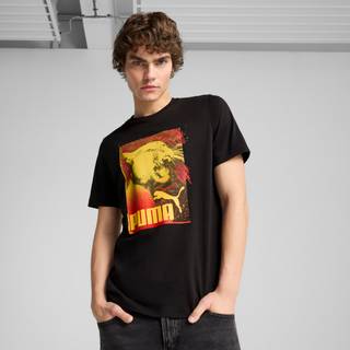 Men&#39;s Puma Graphics Photoprint T-Shirt, Black, Size M, Clothing - Black - M