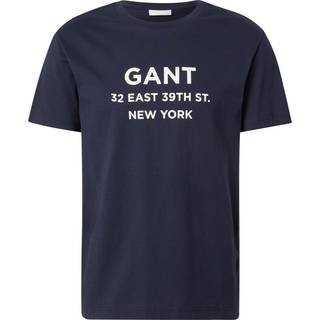 Gant Small Graphic T-Shirt Mørkeblå - M