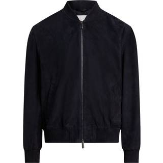 Suede Bomber Jacket - Blue - S