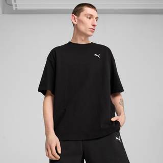 Men&#39;s Puma WARDROBE Essentials Oversized T-Shirt, Black, Size M, Clothing - Black - M