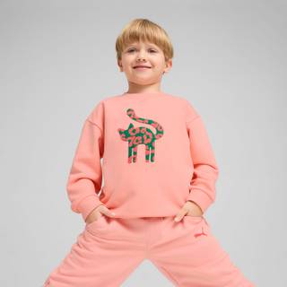 Puma Cats Club Crew Shirt Kids, Pink, Size 5-6Y, Clothing - Pink Fruit - 5-6Y