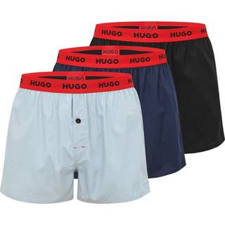 HUGO Herren Boxershorts blau,grau,schwarz Reine Baumwolle unifarben