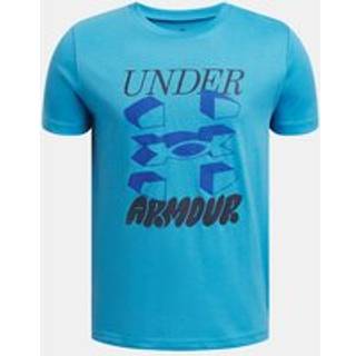 Under Armour Split Big Logo Boys' Short Sleeve Ether Blue / Midnight Navy YSM (127 - 137 cm)