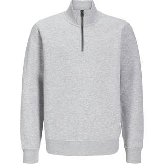 Bradley Half Zip Sweatshirt, Light Grey Melange, 140 cm