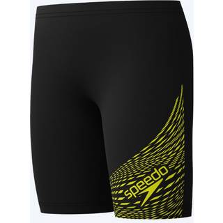 Speedo lange badebukser til drenge - Medley Logo - Sort/gul