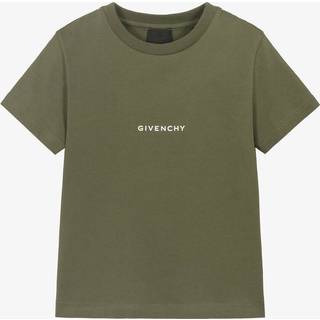 Givenchy Kids Logo cotton-blend jersey T-shirt - green - Y 14