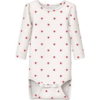 NAME IT Langærmet Body Dheart Cloud Dancer