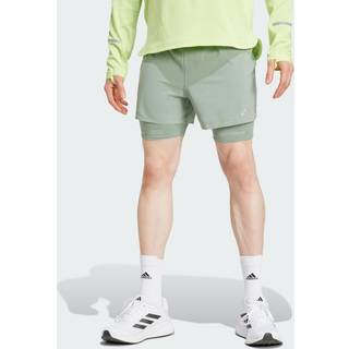 adidas Ult Hivis 2in1 Shorts Str. XXL Herre - Grøn | Ideelle til løb med høj synlighed og komfortabel pasform.