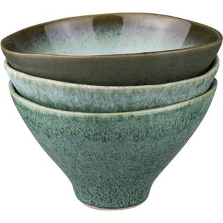 Mette Ditmer Elements Skål Ø15.5 Cm 3-pak - Serveringsskåle Stentøj Grøn - ELEBOM60