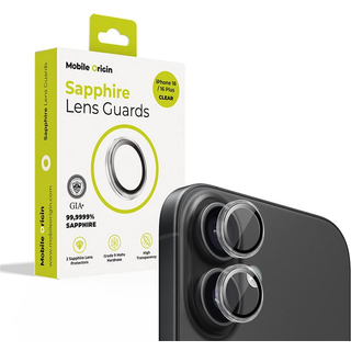 Mobile Origin Hærdet Glas Kamerabeskyttelse til iPhone 16 / 16 Plus - Gennemsigtig