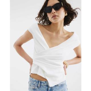 River Island Drape Wrap Waistcoatlarge